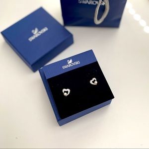 Swarovski Heart Earrings with Pearl